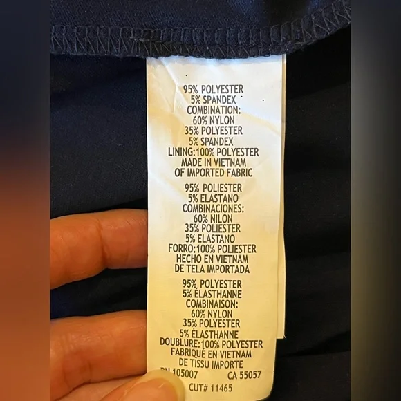 Marina evening formal dress. Cascade ruffle, lace sparkle bodice. Navy blue. 22 - Picture 16 of 16